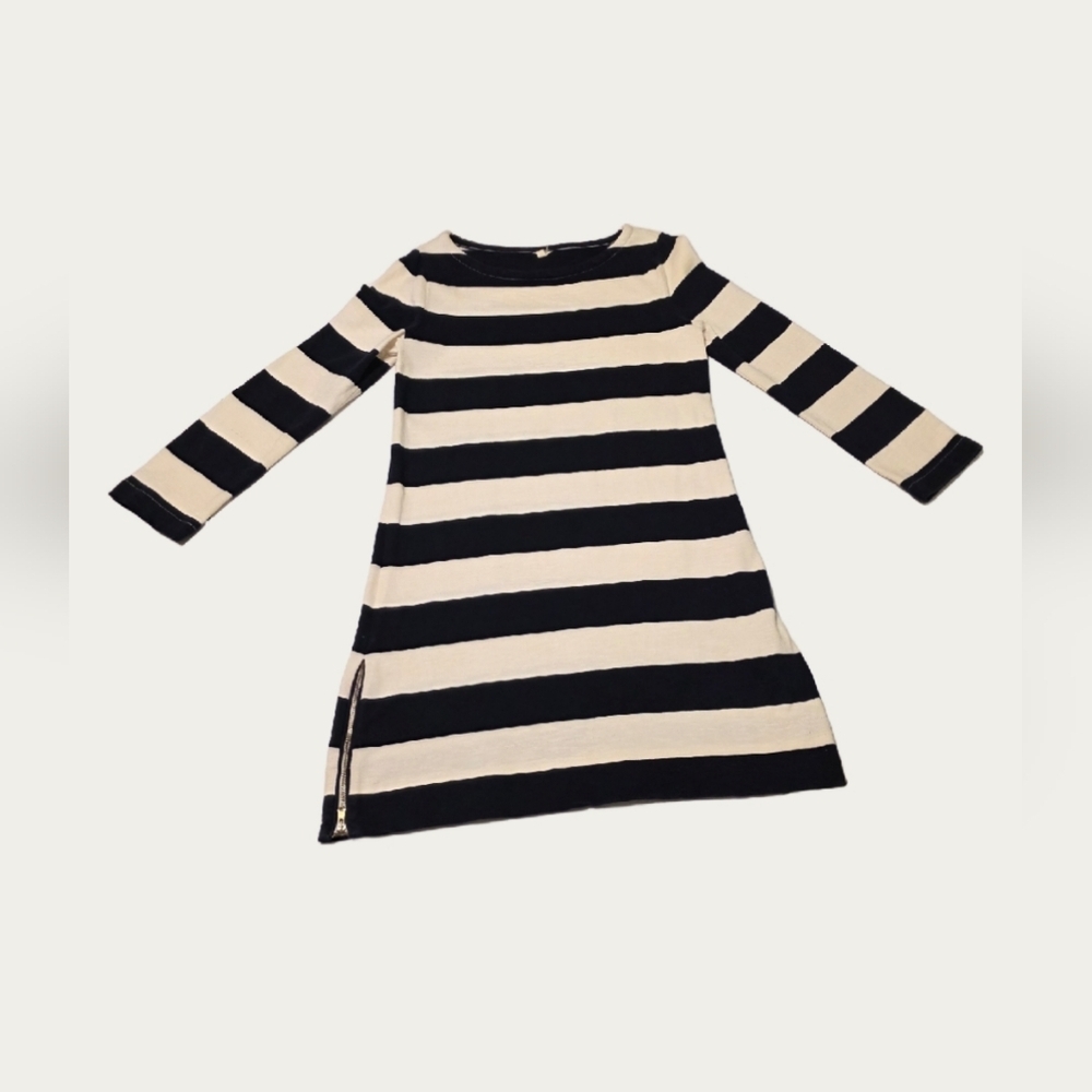 J. Crew Navy and Off-White Rugby Striped Mini Dress, XS - Picture 3 of 11